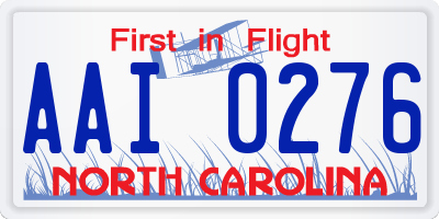 NC license plate AAI0276