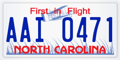 NC license plate AAI0471