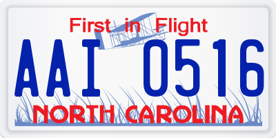 NC license plate AAI0516
