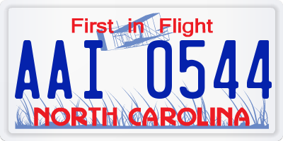 NC license plate AAI0544