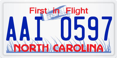 NC license plate AAI0597