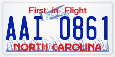 NC license plate AAI0861
