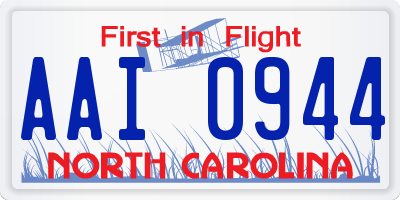 NC license plate AAI0944