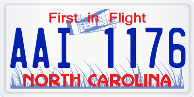 NC license plate AAI1176
