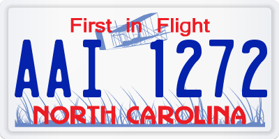 NC license plate AAI1272