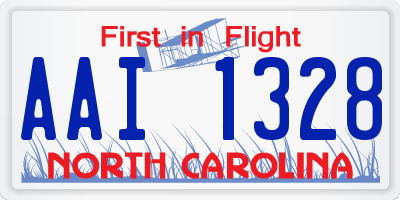 NC license plate AAI1328