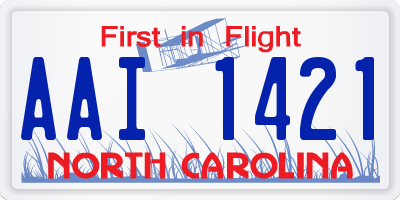NC license plate AAI1421