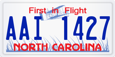 NC license plate AAI1427