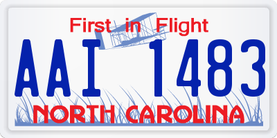 NC license plate AAI1483