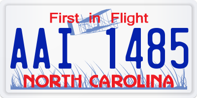 NC license plate AAI1485