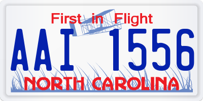 NC license plate AAI1556