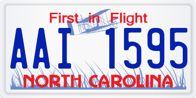 NC license plate AAI1595