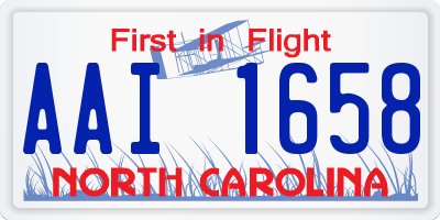 NC license plate AAI1658