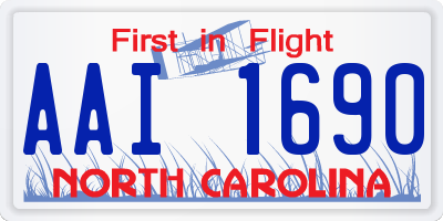 NC license plate AAI1690