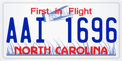 NC license plate AAI1696