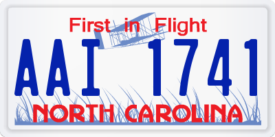 NC license plate AAI1741