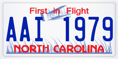 NC license plate AAI1979