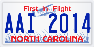 NC license plate AAI2014