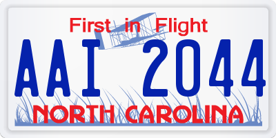 NC license plate AAI2044