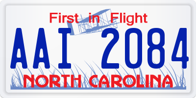NC license plate AAI2084