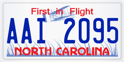 NC license plate AAI2095