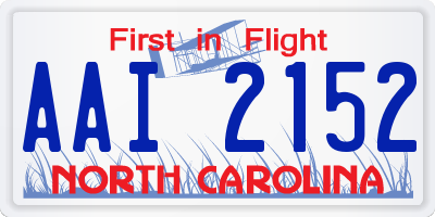 NC license plate AAI2152