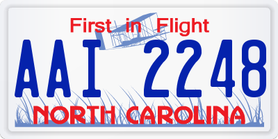 NC license plate AAI2248