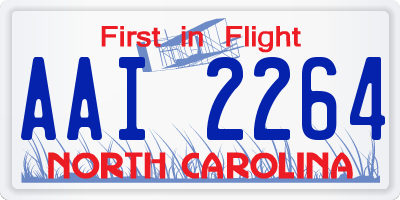NC license plate AAI2264