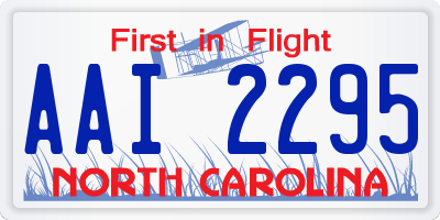NC license plate AAI2295