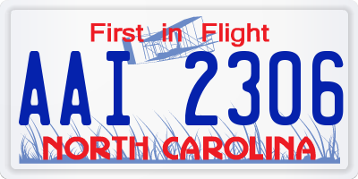 NC license plate AAI2306