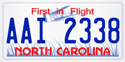 NC license plate AAI2338