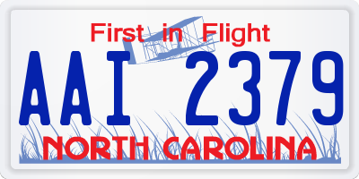 NC license plate AAI2379