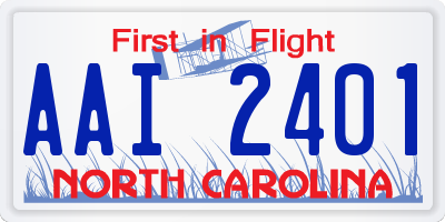 NC license plate AAI2401