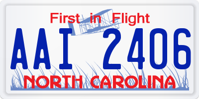 NC license plate AAI2406