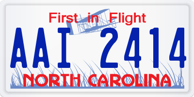 NC license plate AAI2414