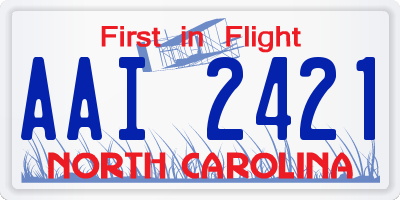 NC license plate AAI2421