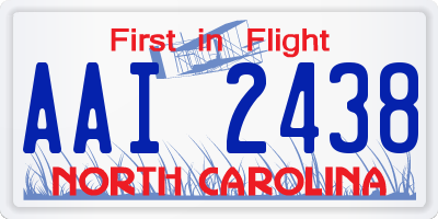 NC license plate AAI2438