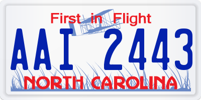 NC license plate AAI2443