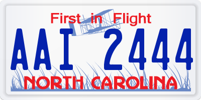 NC license plate AAI2444