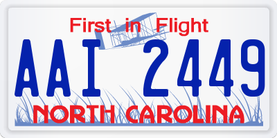 NC license plate AAI2449