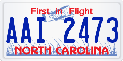 NC license plate AAI2473
