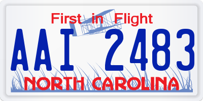 NC license plate AAI2483