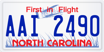 NC license plate AAI2490