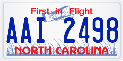 NC license plate AAI2498