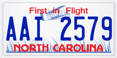 NC license plate AAI2579