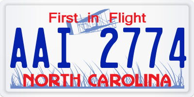NC license plate AAI2774