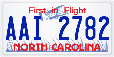 NC license plate AAI2782