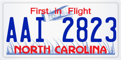 NC license plate AAI2823