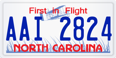 NC license plate AAI2824