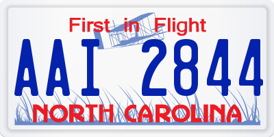 NC license plate AAI2844
